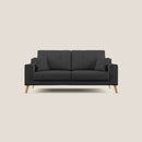 Divano 3 Posti 206x95x91 cm in Tessuto Nero
