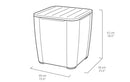 Set Tavolino e 2 Poltrone da Giardino Effetto Rattan Keter Iowa Balcony Antracite