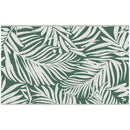 Tappeto da Esterno Reversibile 152x243 cm con Fantasia Geometrica Verde e Bianco   