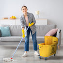 Secchio Lavapavimenti Professionale 20L con Mocio e Strizzatore Giallo      