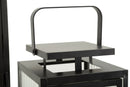 Lanterne Andromeda Tris 25,5x25x50 cm in Metallo e Vetro Nero      