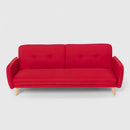 Divano Letto Clic Clac 186x85x80 cm in Tessuto Rosso