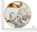 Orologio da Parete Rose 5x80x5 cm in Vetro MDF e Metallo Multicolor