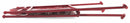 Portariviste Pieghevole in Ferro Battuto 34x34x33 cm Soriani Rosso