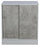 Mobiile 2 Ante Scorrevoli 3 Ripiani 60x30x71 cm in PB e Carta Cemento