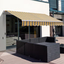Tenda da Sole Avvolgibile a Braccio a Parete 3,5x2,5m Grigio e Giallo