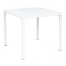 Tavolo Manchester Impilabile 80x80x73h cm in Acciaio Bianco
