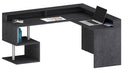 Scrivania Angolare a Giorno 181x160x60x92,5h cm Esse Report Grigio  