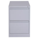 Cassettiera da Ufficio per Documenti 2 Cassetti con Chiusura di Sicurezza in Acciaio 47x62x72 cm 
