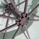 Ombrellone Lampara da Giardino Palo Laterale Ø300x245 cm in Acciaio e Poliestere Verde Kios      
