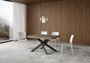 Tavolo Allungabile 120-380x90x77 cm Volantis Tortora Telaio Antracite 