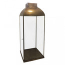 Lanterna Pollie Media 25x25x70 h cm in Acciaio Ottone antico