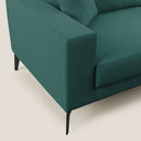 Divano 2 Posti 166x95x91 cm in Tessuto Petrolio