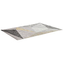 Tappeto Pelo Corto per Interni 200x140 cm in Poliestere Grigio Giallo Bianco