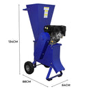 Cippatrice Trituratore per Rami 64x88x134 cm in Acciaio Blu  