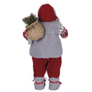 Pupazzo Babbo Natale H80 cm in Stoffa Rosso