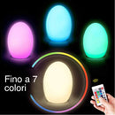 Lampada da Tavolo Forma Uovo LED 7 Colori RGB Telecomando Luce Notte Comodino Grundig
