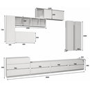 Parete attrezzata Domino 280 cm bianco ghisa