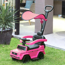 Macchina Cavalcabile a Spinta per Bambini 85,5x40,5x95 cm con Licenza Mercedes Benz G350 Tettuccio e Maniglia in PP Rosa  