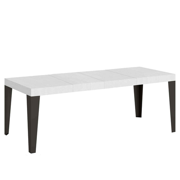 Tavolo Allungabile 160/264x90x77 cm Flame Premium Bianco Frassino online