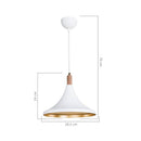 Lampada a sospensione Kano bianco oro 