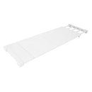 Mensola Estensibile per Armadi 35 x 72,5-125 cm Scaffale Salvaspazio in ABS Bianco