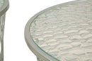 Tavolinetti Noah Silver Set 4 Pz Ø47x54,5 cm - Ø36x50 cm - Ø28x45 cm - Ø70x45 cm in Ferro e Vetro Argento      