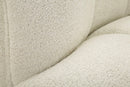 Divanetto Ball Bianco 145x80x69 cm in Compensato e Spugna e Poliestere Bianco      