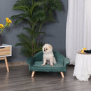 Divano per Cani e Gatti Imbottito 73x58x37 cm in Velluto Verde Chiaro