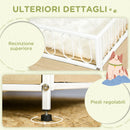 Casetta per Gatti 56x40x54 cm con Tiragraffi e Scaletta Legno e Bianco