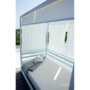 Lettino a Baldacchino da Esterno in Alluminio 200X120X200cm Vorghini Canopy Crema