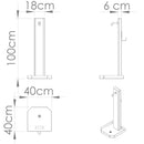 Fontana da Giardino con Rubinetto in Ottone e Base con Ciottoli 40x40x100 cm in Acciaio Bianco