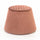 Pouf in Tessuto Vellutato Ø33 cm Rosa Antico