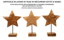 Scultura Stella 28x12x42 cm in Teak Riciclato         