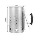 Ciminiera Accendi Carbonella in Acciaio Forato Starter C-17    