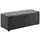 Cassapanca Contenitore 122x48x44 cm Capienza 142L Pouf Seduta Ampia Imbottita Capacità 200 kg in Lino Grigio Scuro