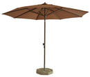 Ombrellone da Giardino Ø3 m Palo Ø40 mm in Alluminio Marrone Satinato Telo in Poliestere Marrone