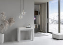 Consolle Allungabile 90-300x42x77 cm in Nobilitato Bianco