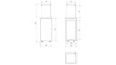 Stufa a Gas da Esterno 127,6x38,3x38,3cm Flig Gastonia Mini Nero Satinato con Telecomando