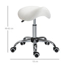 Sgabello per Estetista Parrucchiere Salone Seduta Sella Crema 52×53×49-61 cm 