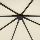 Copertura per Gazebo Pergola 298x298 cm con 8 Fori di Drenaggio in Tessuto Oxford 600D Bianco Crema  