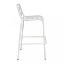 Sgabello Alto Vega 50x51x95 h cm in Acciaio Bianco