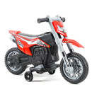 Moto Elettrica per Bambini 6V Motocross Rossa