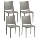 Set 4 Sedie 46x56x82 cm Mosk polipropilene grigia