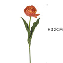 Set 4 Tulipani Artificiali con Real Touch Altezza 67 cm Arancio