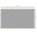 Zanzariera per Gazebo Tende di Ricambio Universale 302x207 cm con Cerniere Nero/Beige