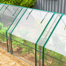 Mini Serra da Giardino 360x90x90 cm a 4 Porte Arrotolabili con Copertura Allungata in Acciaio e PE Trasparente      
