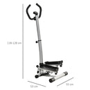 Stepper con Monitor LCD 55x53x118-128 cm in Acciaio e ABS Nero   