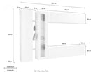 Parete Attrezzata Soggiorno 280x30x180 cm Maruska n°7 Grigio Antracite Opaco 