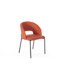 Set 2 Sedie 52x55,5xH78,5 cm in Tessuto Greta Arancio